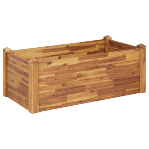 vidaXL Hochbeet aus Akazienholz, 110x60x44 cm, ideal für Garten, Balkon oder Terrasse.