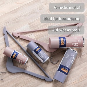 belton Buntlack Perfect Lavendel Flower seidenmatt Spraydosen mit Kleiderbügeln.