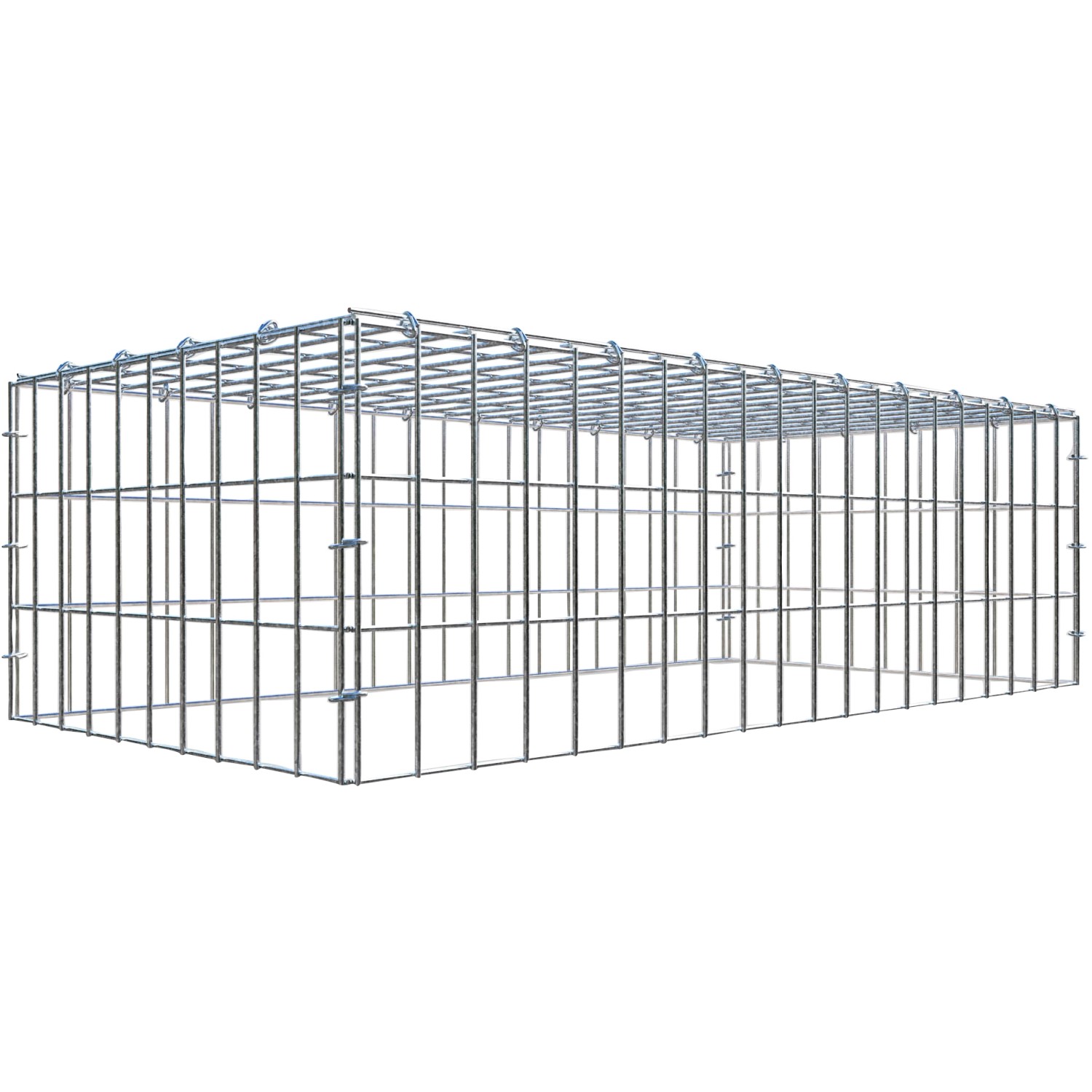 Thumbnail - Gabiona C-Ring-Gabione-Anbaukorb Typ 3 30 x 100 x 50 cm Maschenw 5 x 10 cm