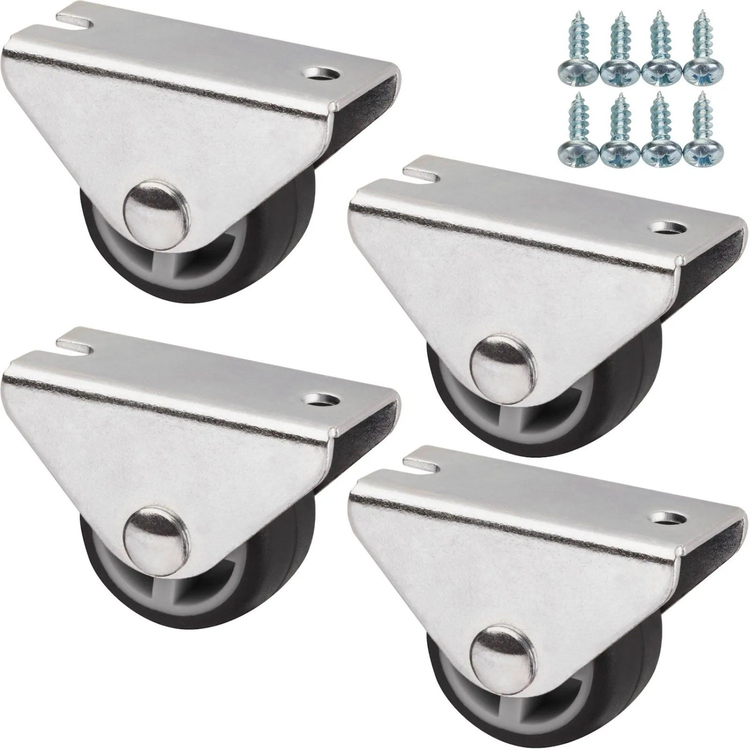 SOTECH 4 x Unterbaurolle PASSAU Ø25 Boden Montage inkl. Schraubenset