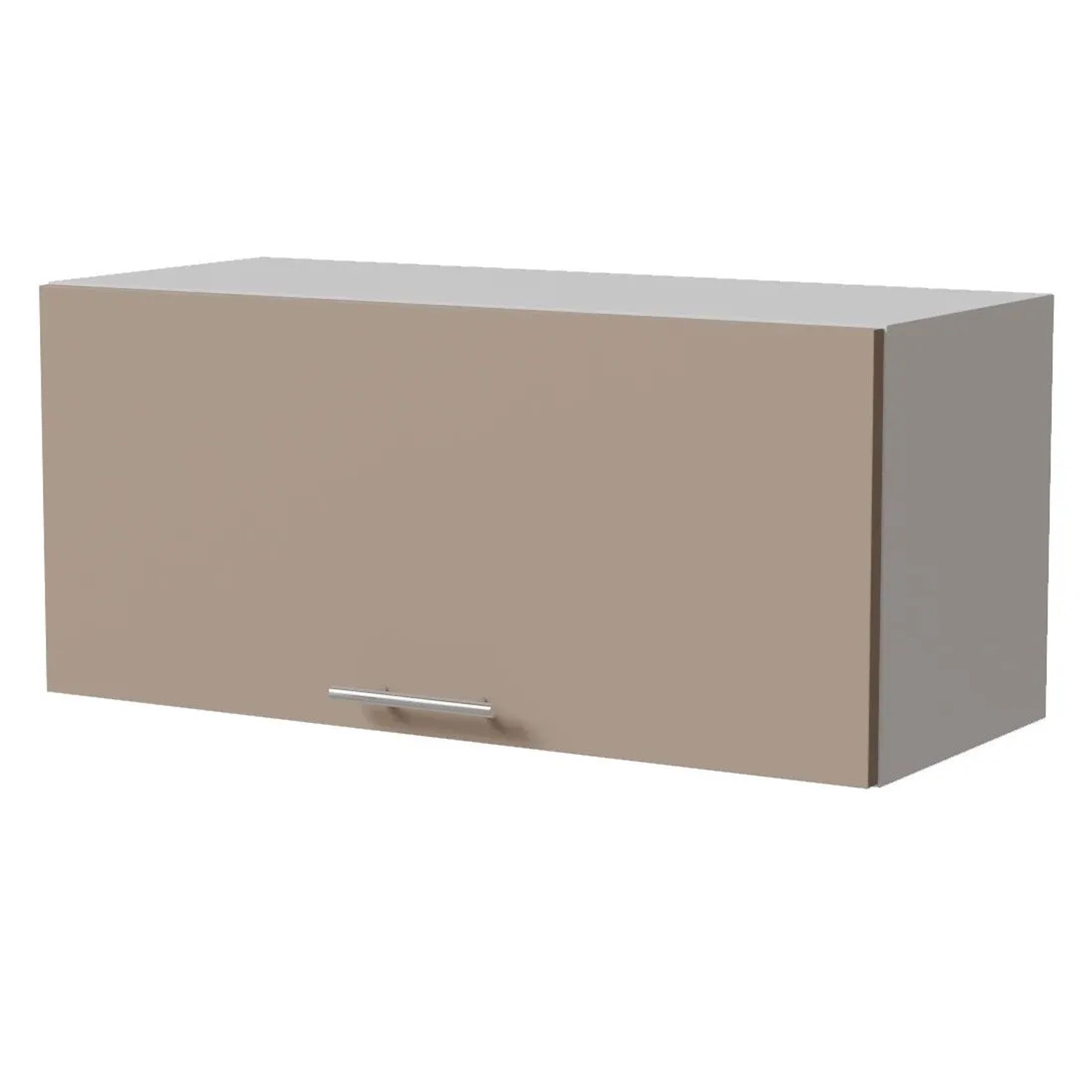 Feldmann-Wohnen Klapphängeschrank Brerra W4B/80 Weiß / RAL 1019 graubeige Matt 80 / 32,5 / 36cm mit Blum Aventos Klappen...