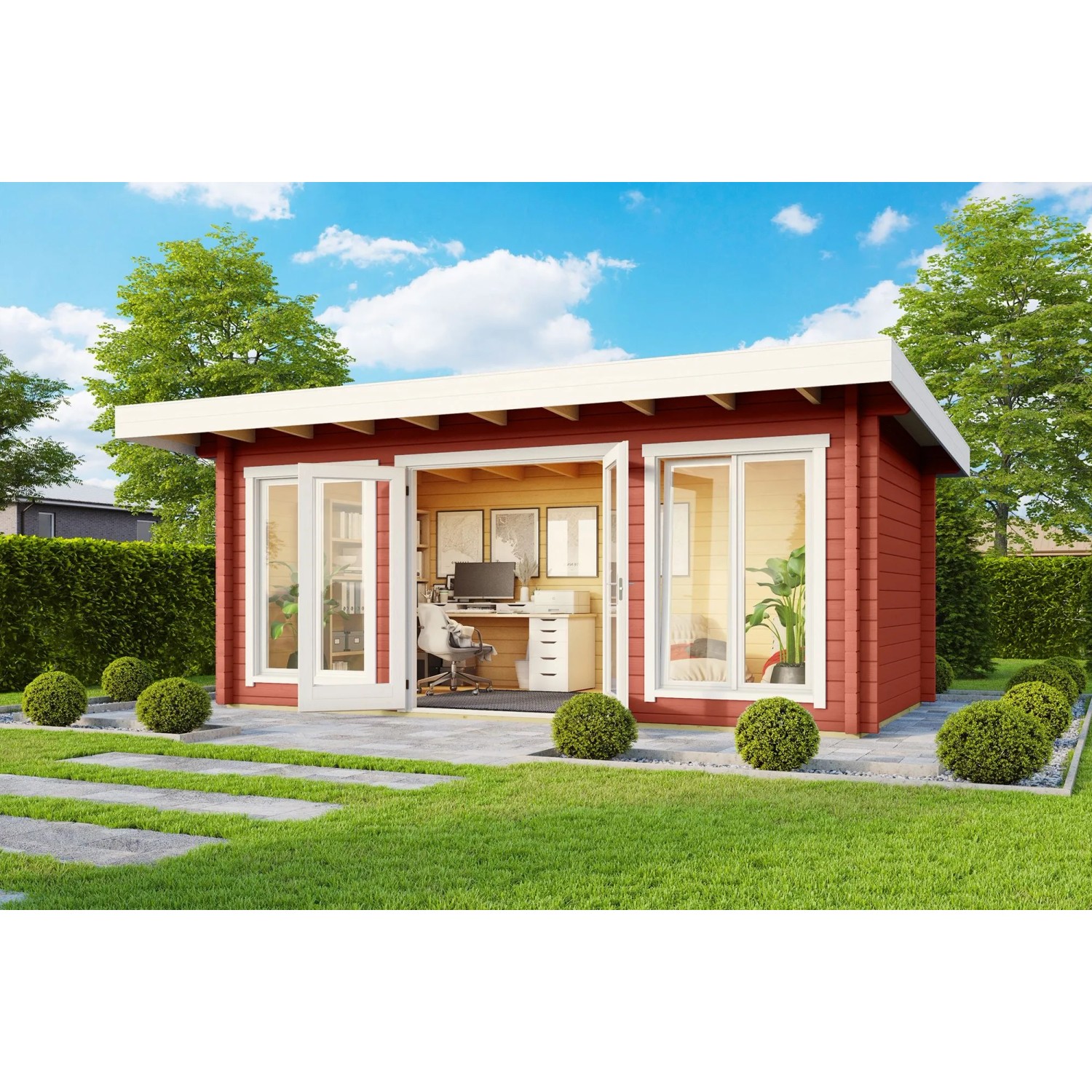 Lasita Gartenhaus Dorset 73 Schwedenrot 480 cm x 250 cm günstig online kaufen