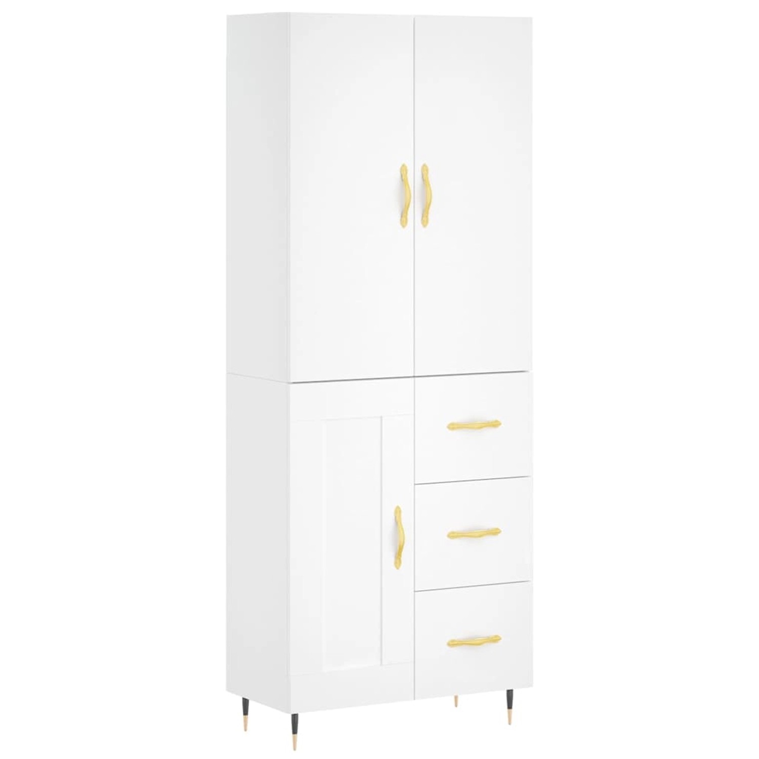 vidaXL Highboard Weiß 69,5x34x180 cm Holzwerkstoff 3195995 günstig online kaufen