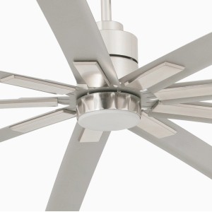 Energiespar Deckenventilator Manhattan, 244 cm, mit LED-Beleuchtung in Nickel matt.
