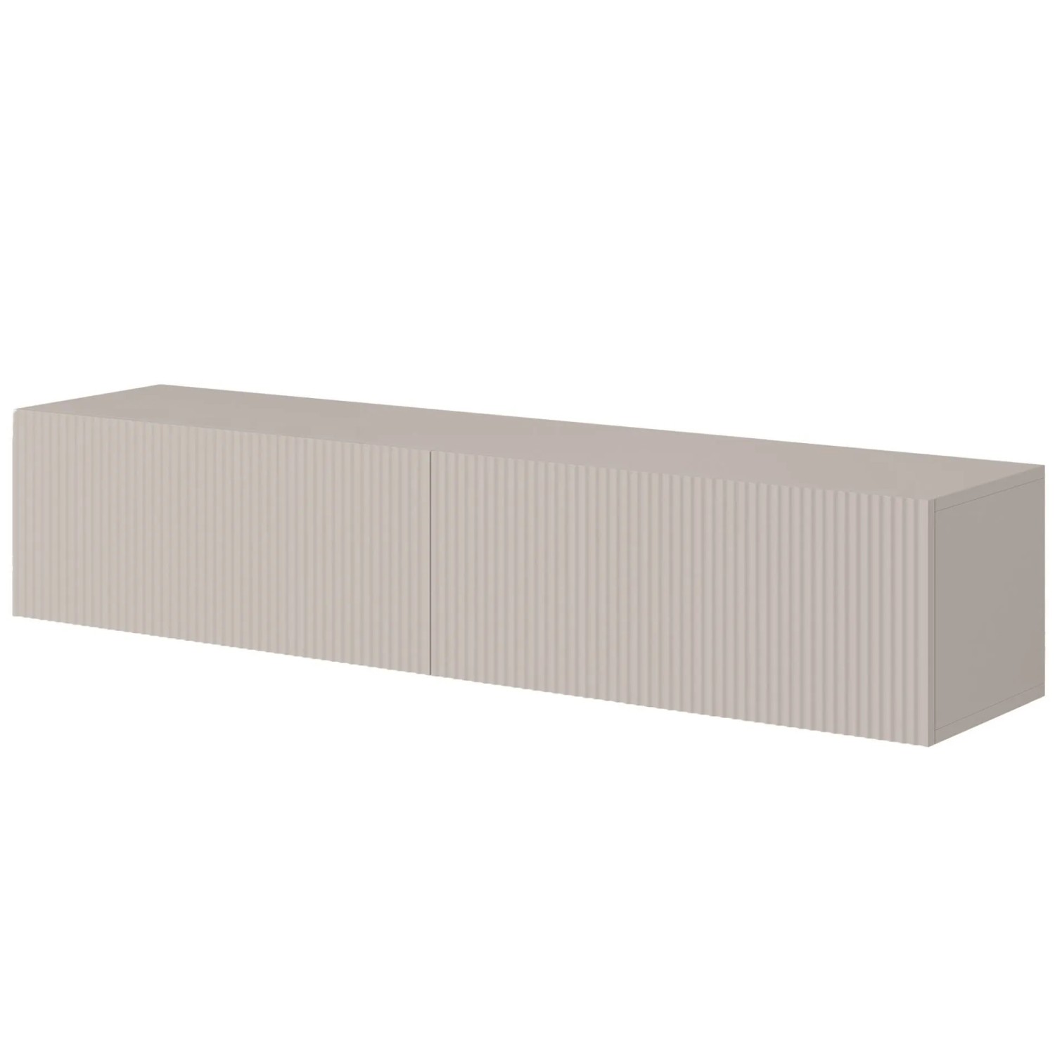 Selsey TV-Hängeboard Veldio mit Lamellenfront 140 cm Greige
