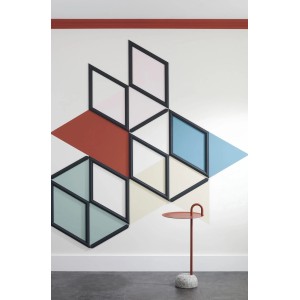 Weiße NOEL & MARQUET NMC A1 Eckleiste als Wanddeko, 200cm lang.