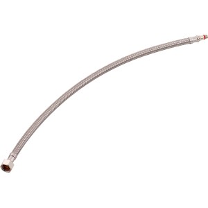 Flexibler Edelstahl-Verbindungsschlauch, 500 mm lang, mit G 3/8 und M8 Anschluss für Armaturen.