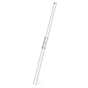 PROREGAL Sprossen-Seilzugleiter, 2-teilig, 2x18 Sprossen, aus Aluminium.