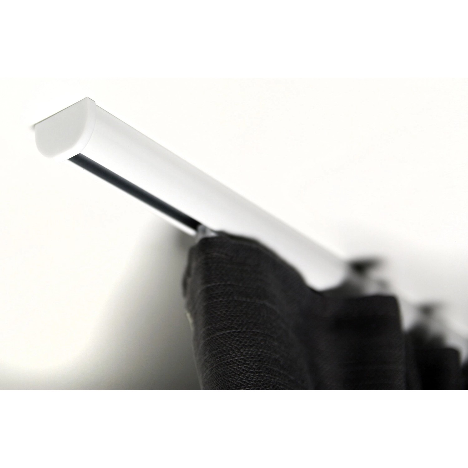 Deco-Raum Gardinenschiene nach Maß 1-Lauf Round Weiß 70cm_6