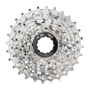 Force 8-fach Fahrrad Kassette, 11-28 Zähne, Shimano kompatibel, silberfarben.