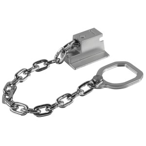 Abus Türgriffkette SK89 S SB: Türsicherung mit Stahlkette und Halterung für Türgriff.