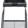 Severin Standgrill PG 8566, zerlegt: Grillrost, Heizelement, Fettauffangschale und Standbeine.