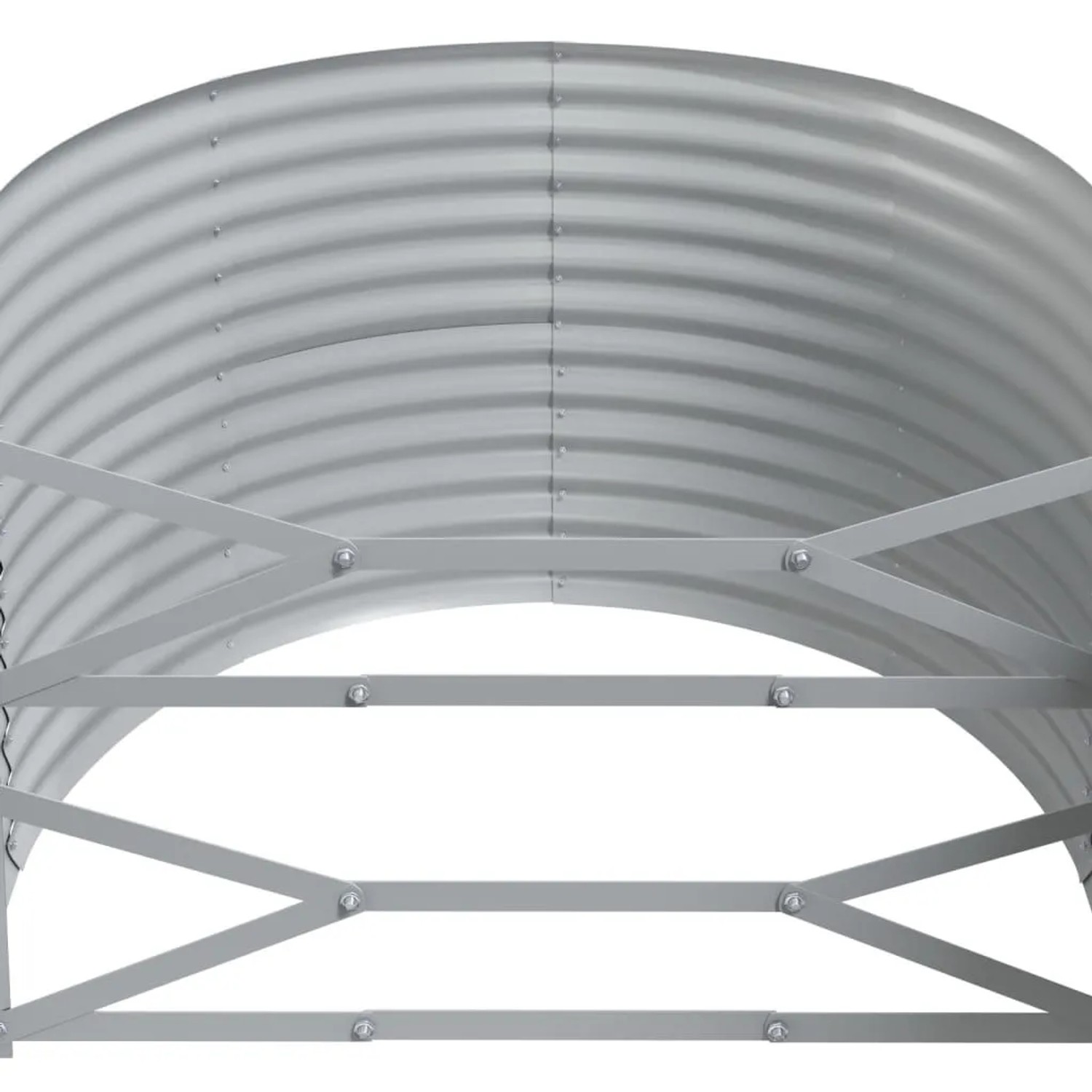 Graues vidaXL Hochbeet aus verzinktem Stahl, 175x100x68 cm, für Garten oder Balkon.