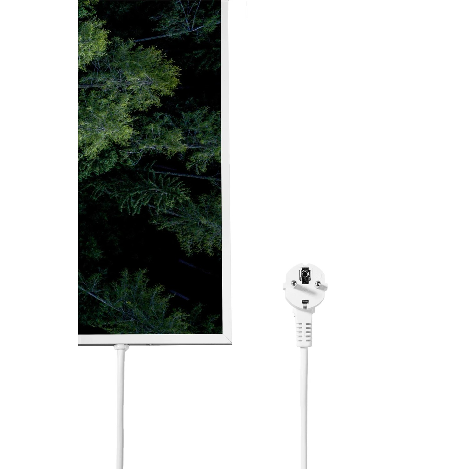 Könighaus Infrarotheizung 1000W mit Waldstraßen-Motiv, elektrische Heizung.