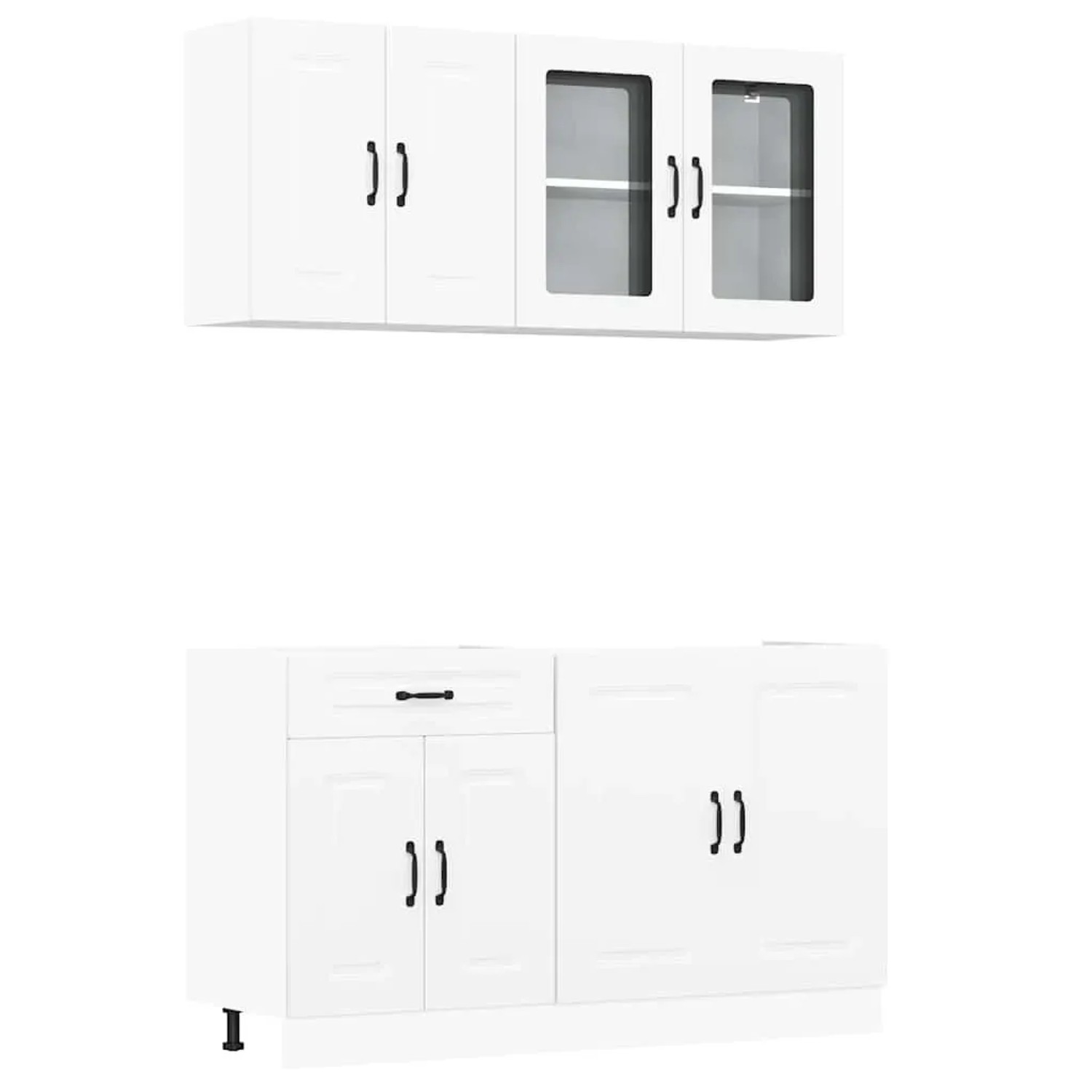 vidaXL 4 Tlg Küchenschrank-Set Kalmar Weiß Holzwerkstoff 3314851 günstig online kaufen