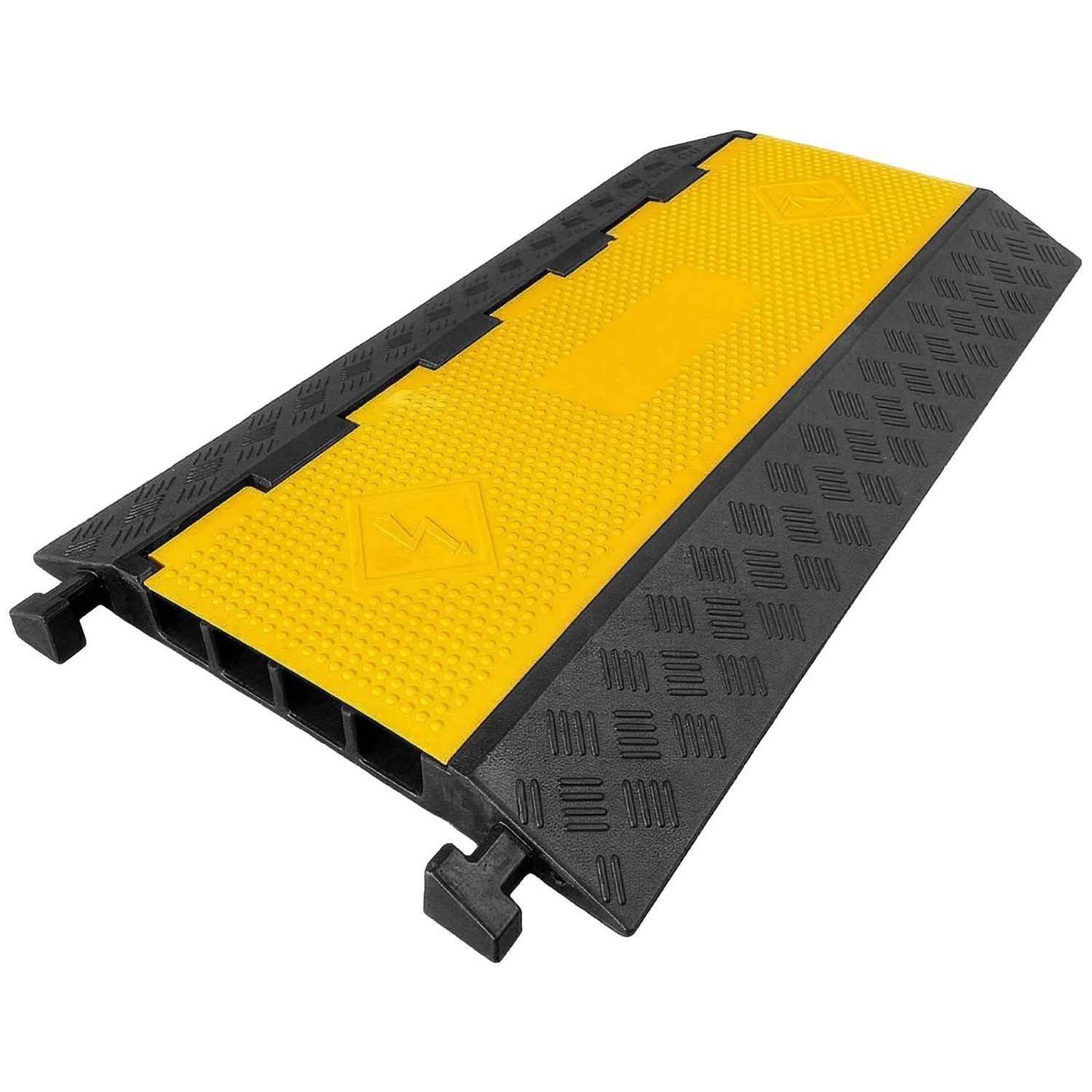 Floordirekt Kabelbrücke Vulcan Kabelschutzbrücke 4-Kanal Max. 20 Tonnen Rampe Mit Klappe