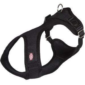Schwarzes Trixie Touren-Geschirr Comfort Soft für Hunde, Größe S.