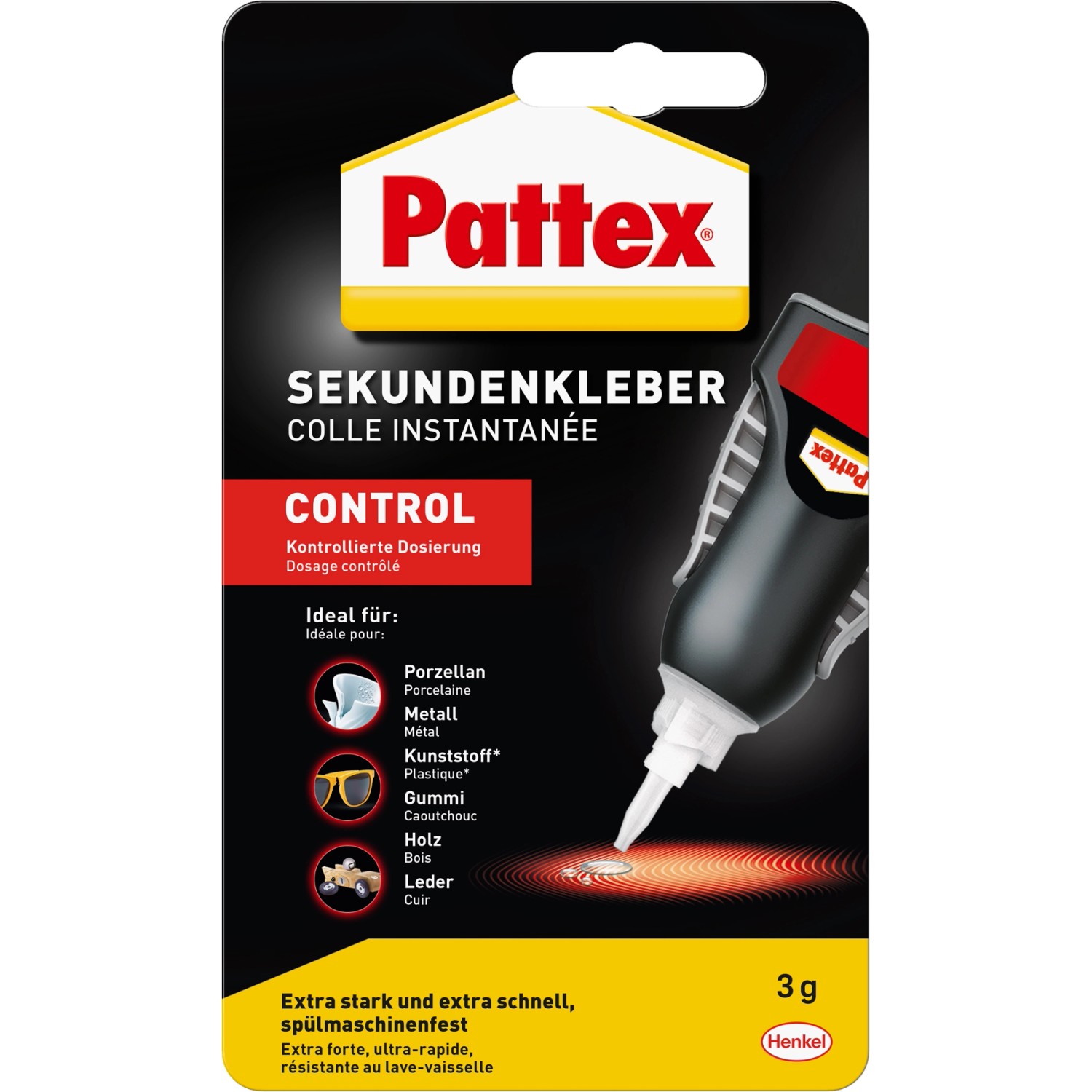 Pattex Flüssigkleber Sekundenkleber Flüssig Matic Farblos 3g