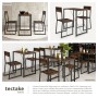 Tectake Sitzgruppe Margate 3 Teilig Esstisch Mit 2 Stühlen  138 x 80 x 90 cm Industrial Holz Dunkel  Rustikal_7