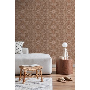 ESTAhome Tapete Orientalisches Kelim-Patchwork Graubraun 50 X 900 Cm - 131365