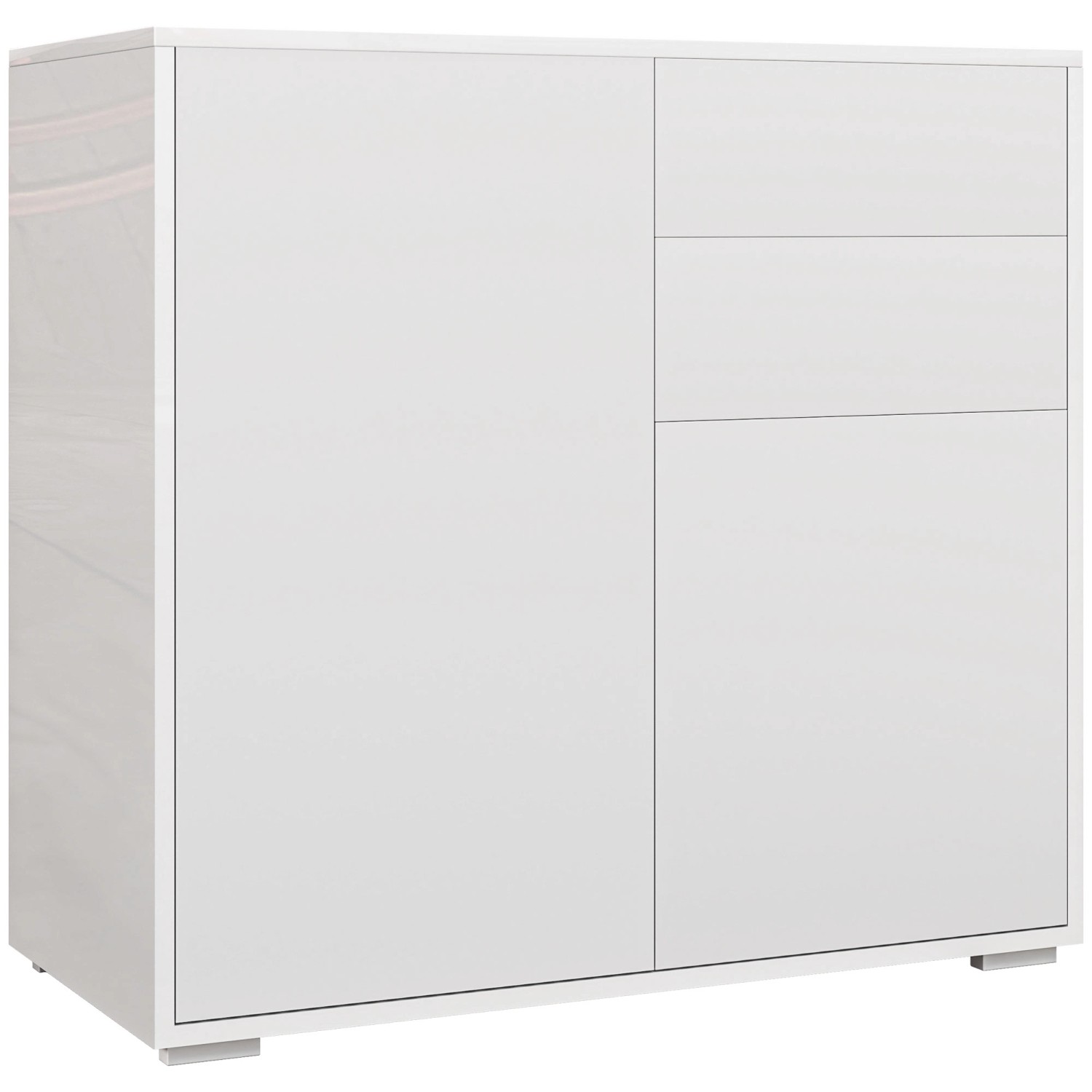 HOMCOM Sideboard mit Schublade Spanplatte Weiß 79L x 36B x 75H cm günstig online kaufen
