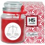 HS Candle Duftkerze Waage im Glas mit rotem Wachs und Geschenkverpackung.