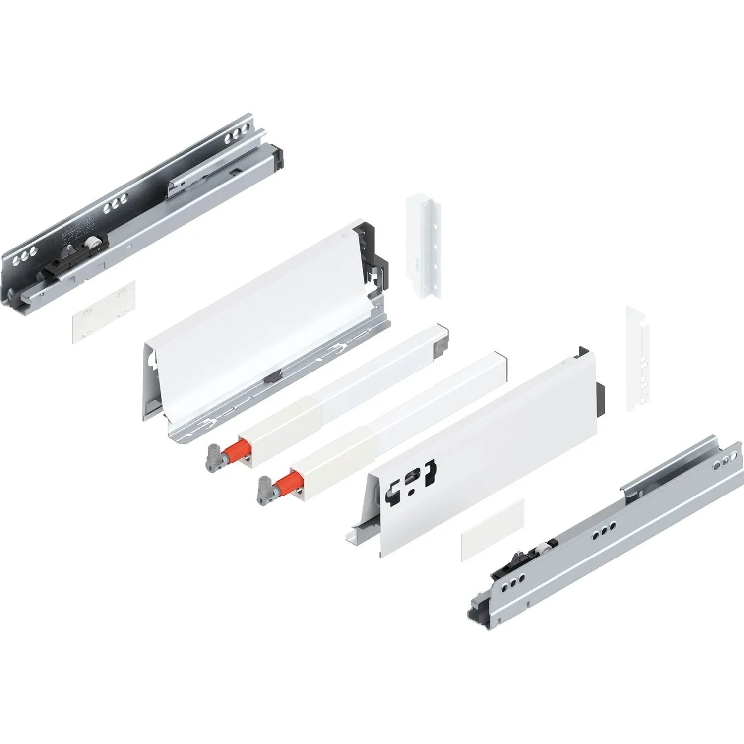 Blum C-Reling Tandembox antaro Vollauszug 270 mm 30 kg Seidenweiß 1 Paar