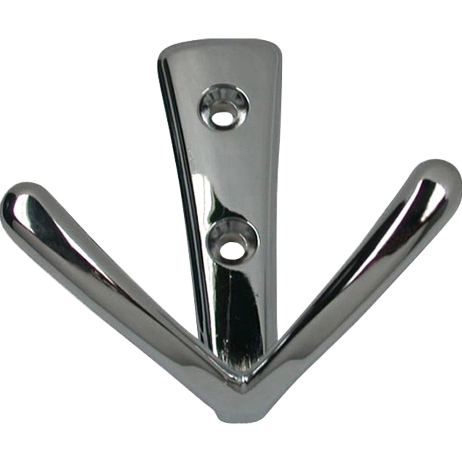 Glänzender, verchromter Wandhaken 1654 aus Metall für die einfache Montage.