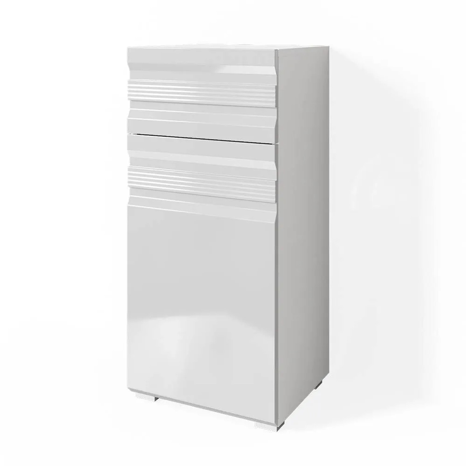 Vicco Midischrank Fredd Weiß Hochglanz 36 x 79