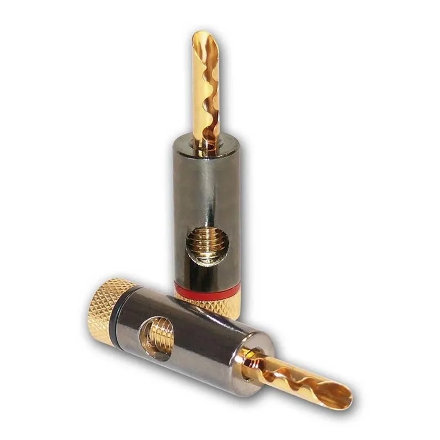 Dynavox 4er Set Bananenstecker Hohlstecker 2x Rot 2x Scwharz