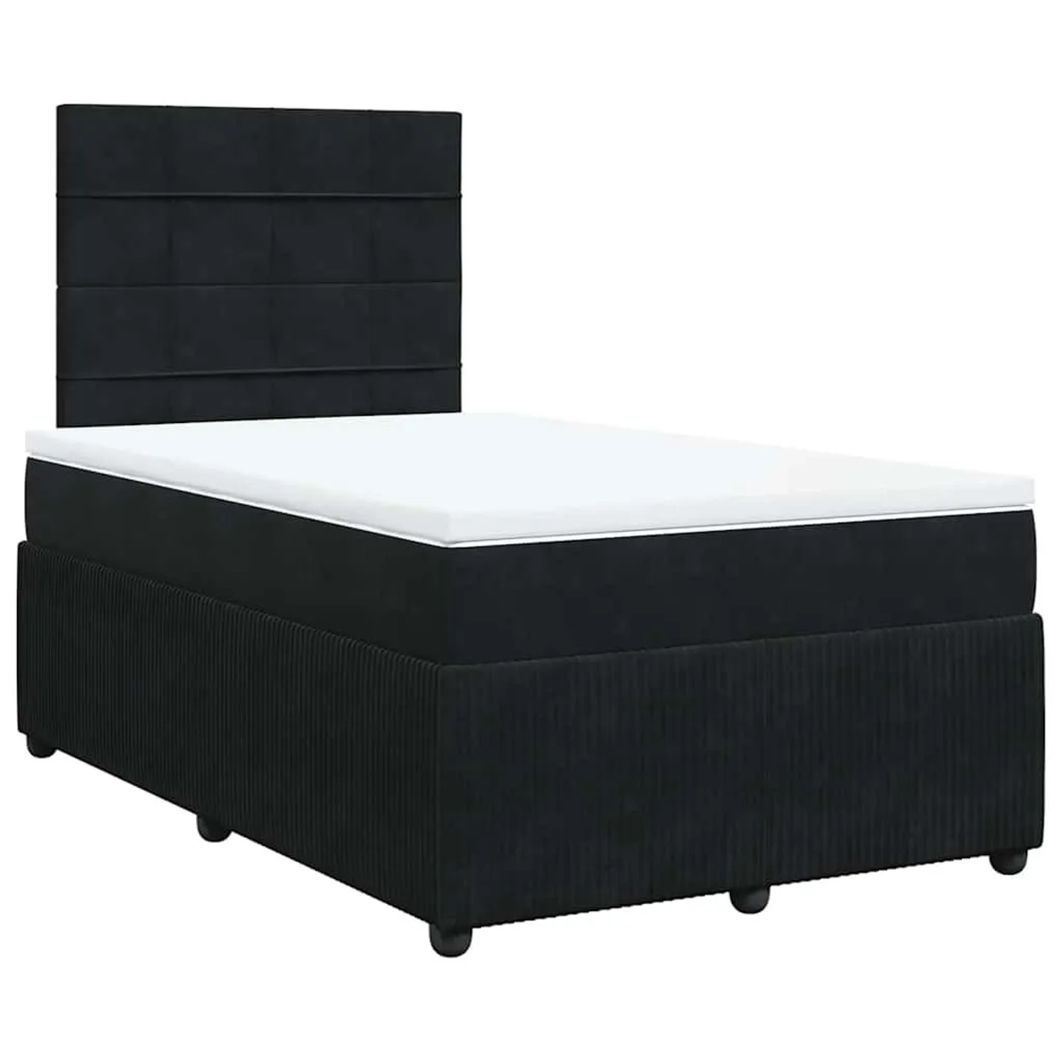 vidaXL Boxspringbett mit Matratze Schwarz 120x200 cm Samt 3294612 günstig online kaufen