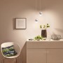 Weiße Paulmann URail LED Pendelleuchte Capsule II, 6W, dimmbar, als Teil eines Schienensystems.