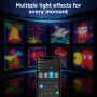 Govee X Netflix Gardinenleuchte H70BC mit verschiedenen bunten Lichteffekten.