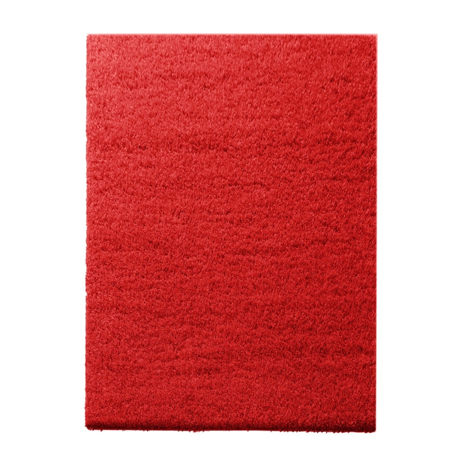 KARAT Shaggy Teppich Barcelona nach Maß Wohnteppich mit Weichem Flor Rot 66 x 50 cm