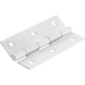 Weißes, schmale Scharnier, 80x42 mm, pulverbeschichtet, für Innentüren und Möbel.