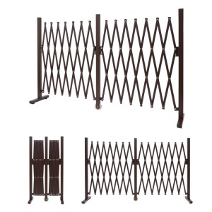 Ausziehbares PROREGAL Absperrgitter aus Aluminium, braun, max. 400cm breit, für Zaunbau & Sichtschutz.