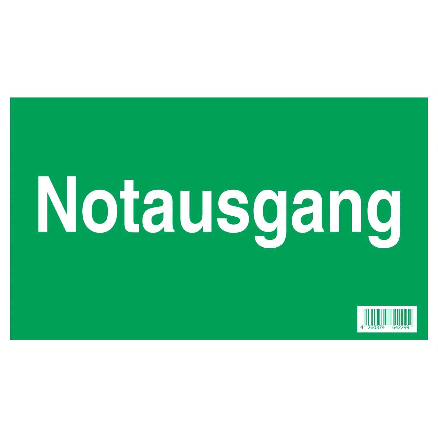 Signum Safety Signs Hinweisschild Notausgang 15 cm x 25 cm Grün