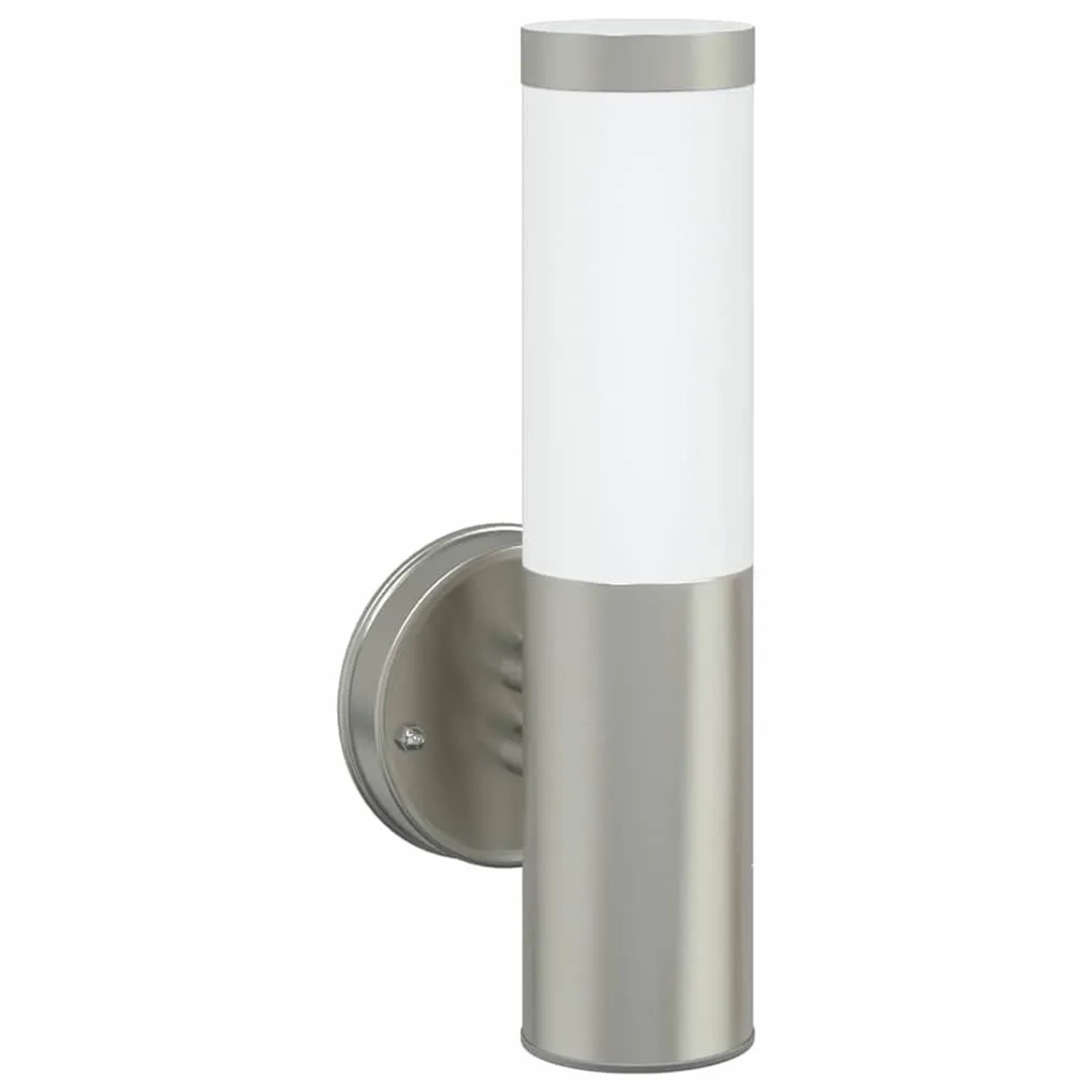 vidaXL Außenwandleuchte Silber 15 x 7,5 x 33 cm Edelstahl und Plastik 4005951