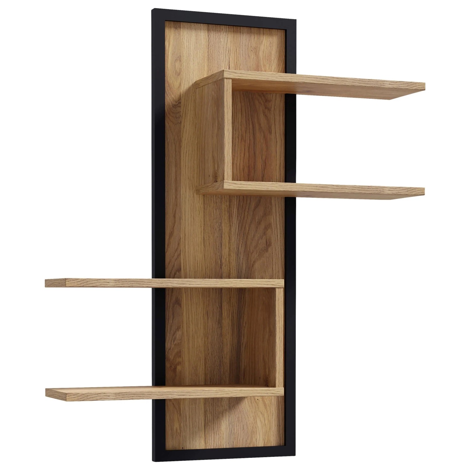 Premium Living Wandboard Jytana Schwarz/Eichefarben