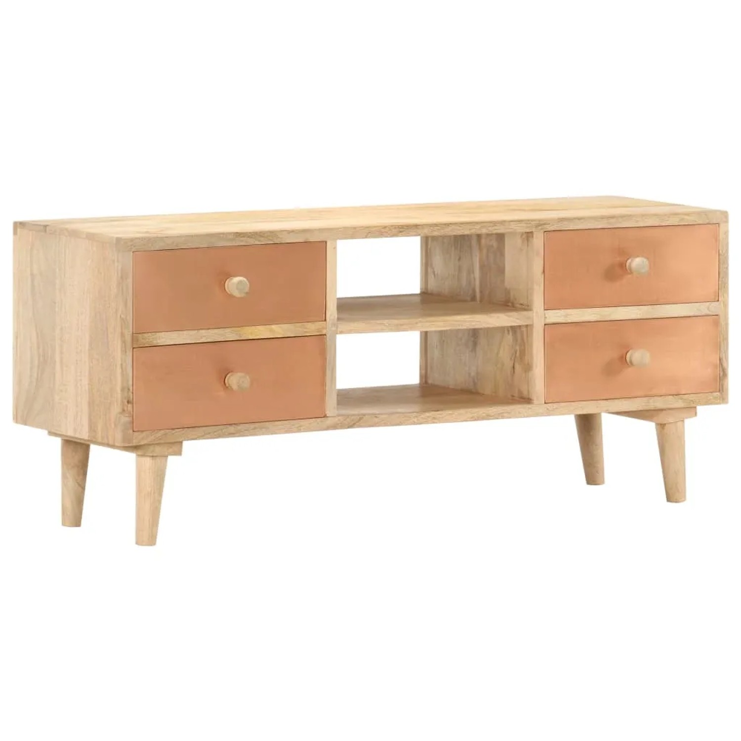 vidaXL TV-Schrank 110x30x45 cm Mango Massivholz 287874
