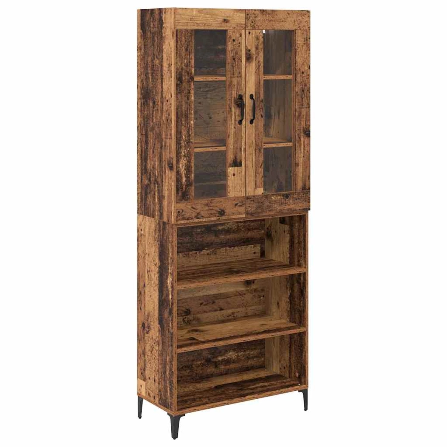 vidaXL Highboard Wandmontiert Altholz 69,5 x 34 x 180 cm Holzwerkstoff 3415 günstig online kaufen