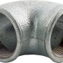 Winkelverbinder 38,9 mm, 90 Grad, aus Temperguss für Wasserinstallationen.