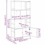vidaXL Bücherregal Artisan-Eiche, 80x30x155,5 cm. Offene Fächer, 2 Schranktüren. Holzwerkstoff.