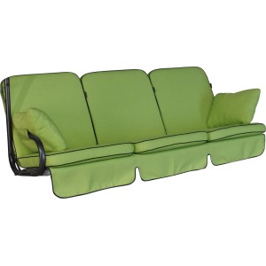 Angerer Hollywoodschaukel Auflage Star Detroit apfelgrün, 3-teilig mit Kissen.