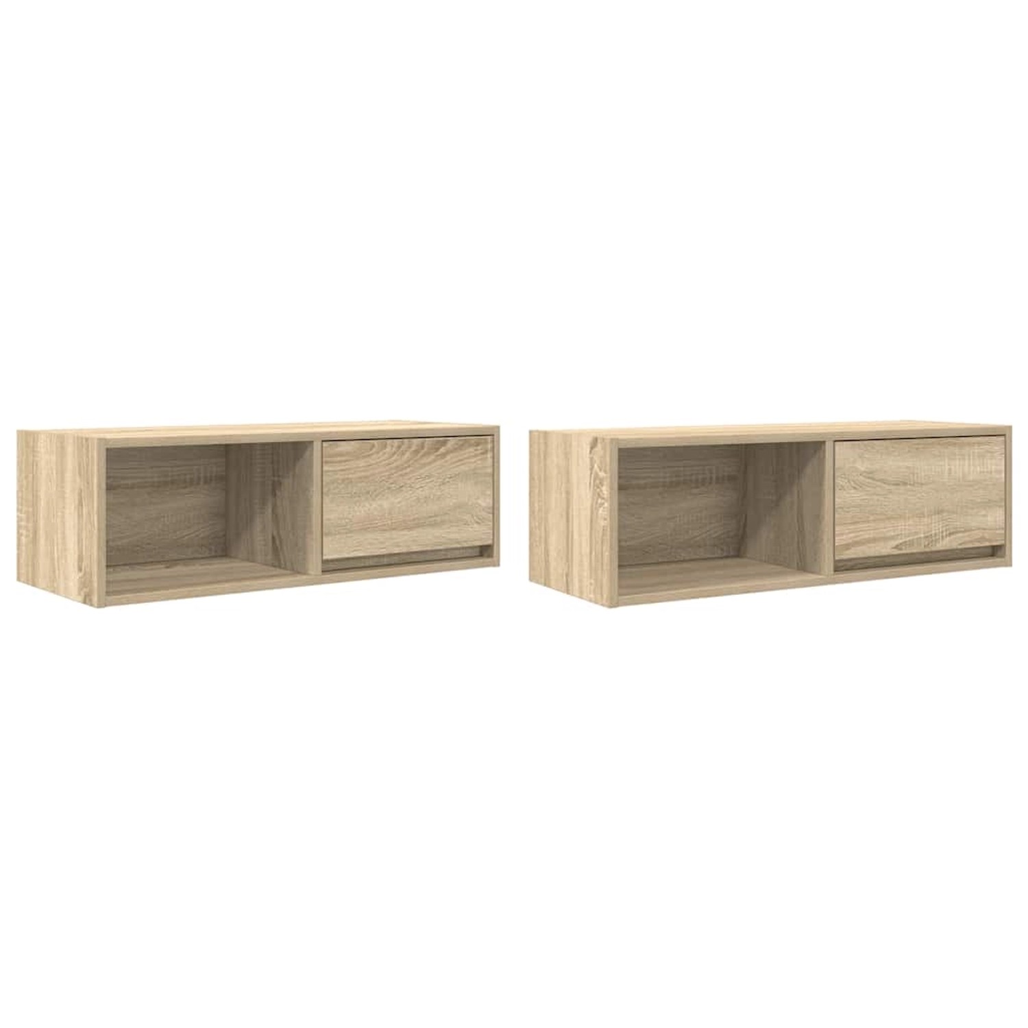 vidaXL TV-Schränke 2 Stk Sonoma-Eiche 80x31x25,5 cm Holzwerkstoff 861459 günstig online kaufen