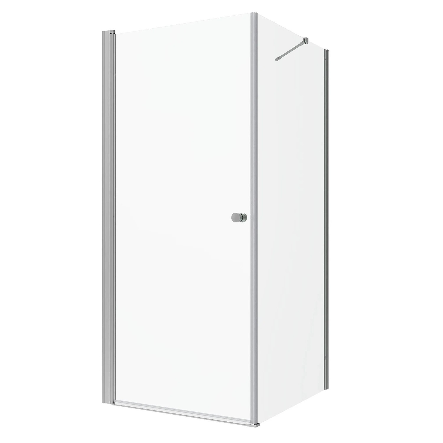 Aquabatos Dusche Pendeltür Duschkabine Eckeinstieg 100 x 80 x 187 cm Duschabtrennung Duschtür mit Seitenwand 5 mm ESG Duschtrennwand Glas Duschwand