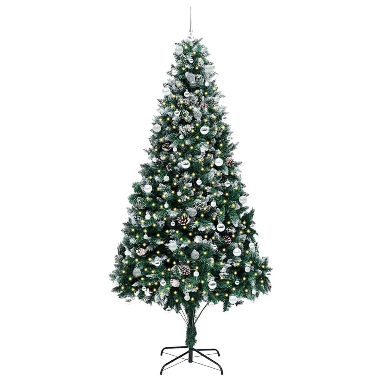 vidaXL Künstlicher Weihnachtsbaum mit 300 LEDs mit Ständer Grün 240 cm 3396287