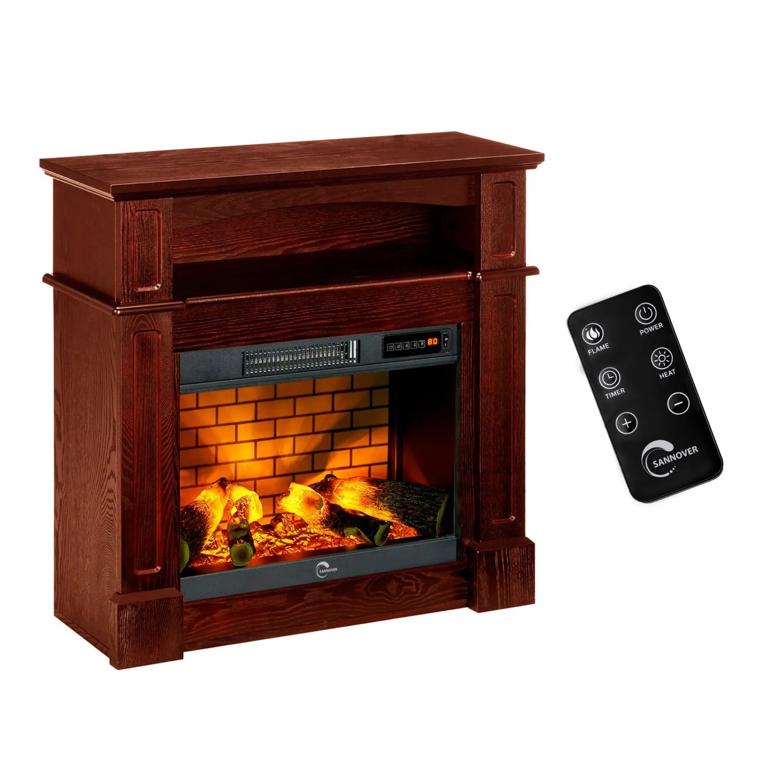 Sannover Elektroofen/-kamin Sifora 2000 W 80,5 x 30 x 81 cm Holz