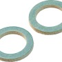 Zwei Fiberdichtungen, Ø 12x18 mm, für Rohrleitungen und Heizung.