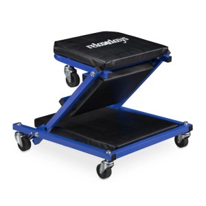 Relaxdays Montagerollbrett Stahl Schwarz Blau 2 in 1 Drehbar Belastbar 91 cm x 41 cm x 12 cm 5,4 kg